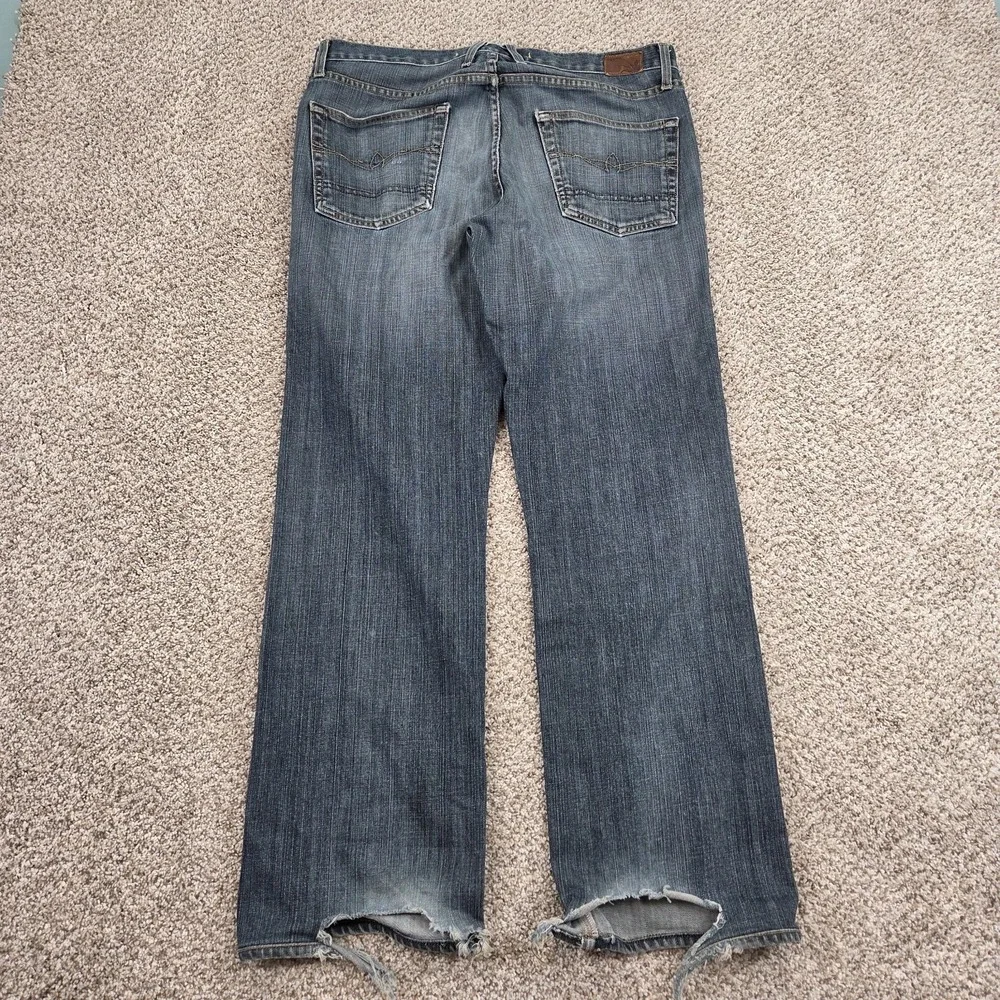 AGAVE Men's Jeans Size 34 (Fits 35x30.5) Relaxed Straight WATERMAN Distressed